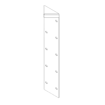 ъглово парче Кортен стомана 180° 50 cm