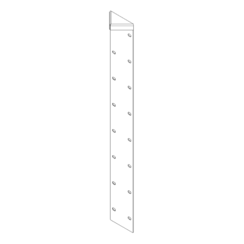 ъглово парче Кортен стомана 180° 80 cm