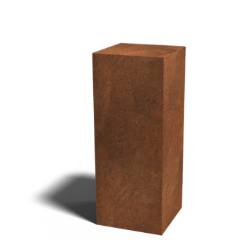 Пиедестал от кортен стомана Охайо 40 x 40 x 100 cm