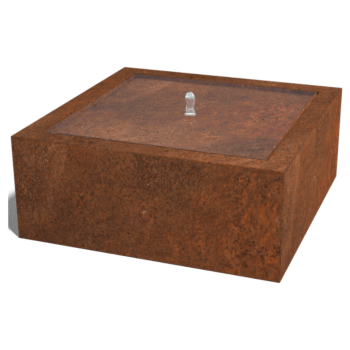 Градински фонтан от кортен стомана 100 x 100 x 40 cm