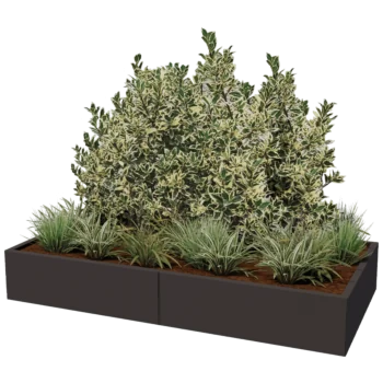 Саксии за цветя от стомана XXL - Правоъгълник - 200 x 100 x 40 cm - друг RAL цвят - без основа