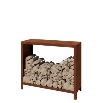 Стойка за дърва от кортенова стомана - Indiana - 120 x 40 x 100 cm