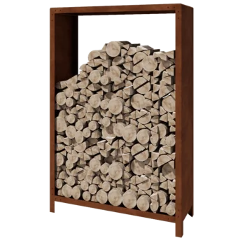 Стойка за дърва от кортенова стомана - Indiana - 120 x 40 x 180 cm