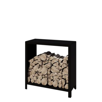 Стойка за дърва от стомана - Indiana - 100 x 40 x 100 cm - RAL9005 матов (черен)