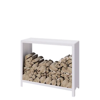 Стойка за дърва от стомана - Indiana - 120 x 40 x 100 cm - RAL9010 матов (бял)