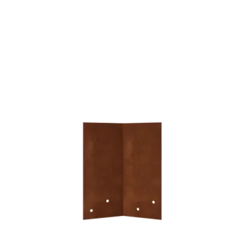 Свързваща планка от кортенова стомана - 45° - Височина на бордюрния ръб 22 / 25 cm