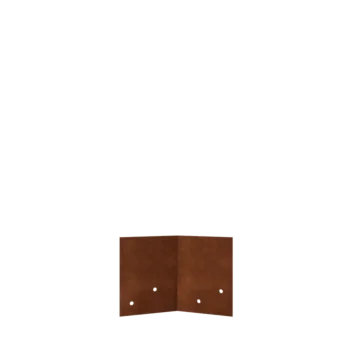 Свързваща планка от кортенова стомана - 45° - Височина на бордюрния ръб 12 / 15 cm