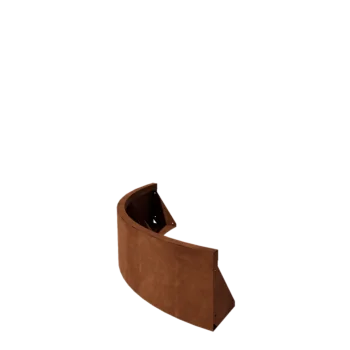 Подпорна стена от кортенова стомана - Външна извивка - 100 x 100 x 30 cm