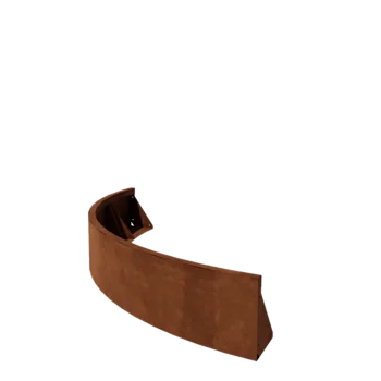 Подпорна стена от кортенова стомана - Външна извивка - 150 x 150 x 30 cm