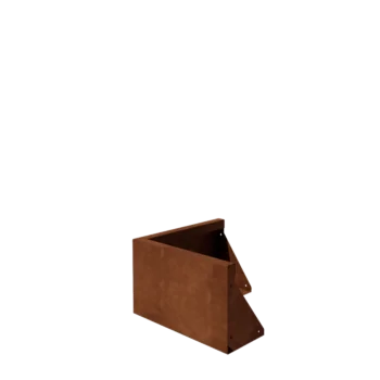 Подпорна стена от кортенова стомана - Външен ъгъл - 50 x 50 x 30 cm