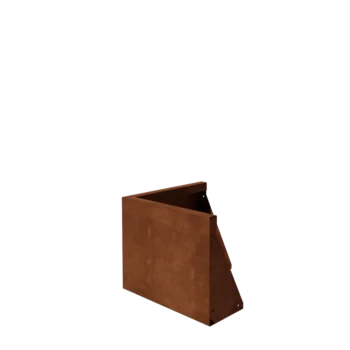 Подпорна стена от кортенова стомана - Външен ъгъл - 50 x 50 x 40 cm