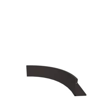 Подпорна стена от стомана - Вътрешна извивка - 100 x 100 x 30 cm - RAL7016 матов (антрацитено сиво)