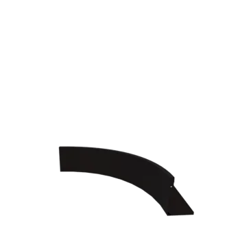 Подпорна стена от стомана - Вътрешна извивка - 100 x 100 x 30 cm - RAL9005 матов (черен)