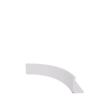 Подпорна стена от стомана - Вътрешна извивка - 100 x 100 x 30 cm - RAL9010 матов (бял)