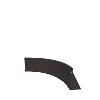 Подпорна стена от стомана - Вътрешна извивка - 100 x 100 x 40 cm - друг RAL цвят