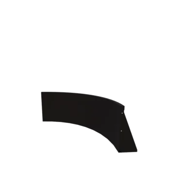 Подпорна стена от стомана - Външна извивка - 100 x 100 x 50 cm - RAL9005 матов (черен)