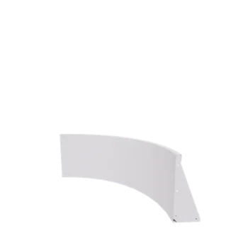 Подпорна стена от стомана - Вътрешна извивка - 100 x 100 x 50 cm - RAL9010 матов (бял)