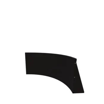 Подпорна стена от стомана - Вътрешна извивка - 100 x 100 x 60 cm - RAL9005 матов (черен)