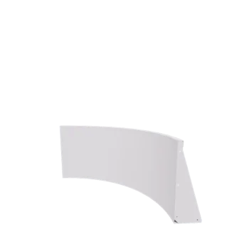 Подпорна стена от стомана - Вътрешна извивка - 100 x 100 x 60 cm - RAL9010 матов (бял)