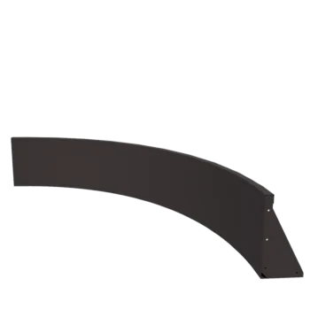 Подпорна стена от стомана - Вътрешна извивка - 150 x 150 x 40 cm - RAL7016 матов (антрацитено сиво)