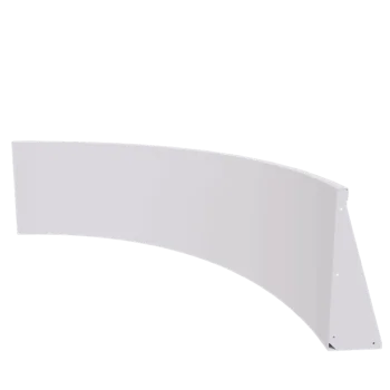 Подпорна стена от стомана - Вътрешна извивка - 150 x 150 x 60 cm - RAL9010 матов (бял)