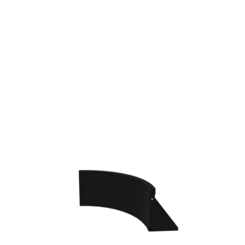 Подпорна стена от стомана - Вътрешна извивка - 50 x 50 x 30 cm - RAL9005 матов (черен)