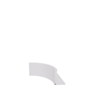 Подпорна стена от стомана - Вътрешна извивка - 50 x 50 x 30 cm - RAL9010 матов (бял)