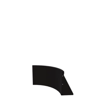Подпорна стена от стомана - Вътрешна извивка - 50 x 50 x 40 cm - RAL9005 матов (черен)