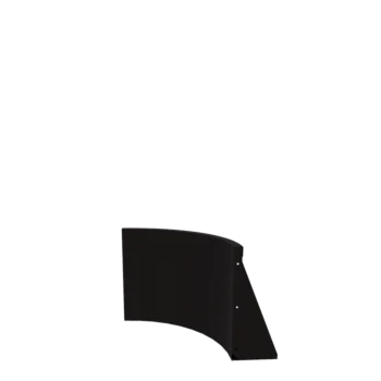 Подпорна стена от стомана - Външна извивка - 50 x 50 x 50 cm - RAL9005 матов (черен)
