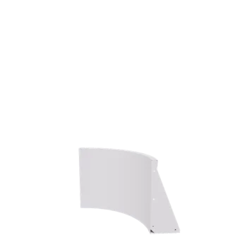 Подпорна стена от стомана - Външна извивка - 50 x 50 x 50 cm - RAL9010 матов (бял)