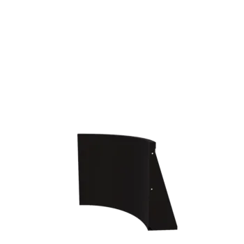 Подпорна стена от стомана - Вътрешна извивка - 50 x 50 x 60 cm - RAL9005 матов (черен)