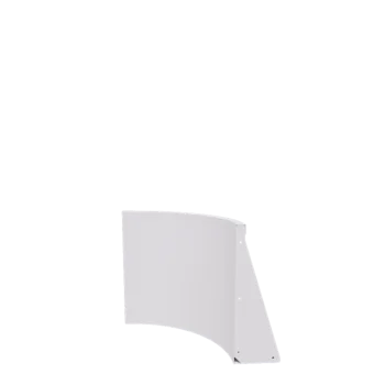 Подпорна стена от стомана - Вътрешна извивка - 50 x 50 x 60 cm - RAL9010 матов (бял)