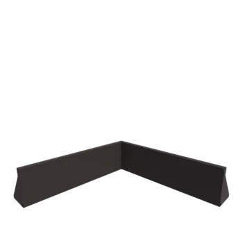 Подпорна стена от стомана - Вътрешен ъгъл - 100 x 100 x 30 cm - RAL7016 матов (антрацитено сиво)