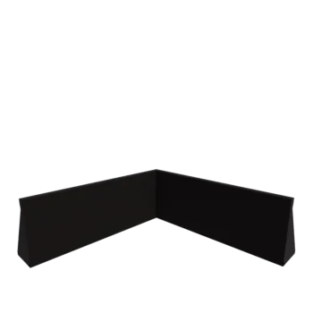 Подпорна стена от стомана - Вътрешен ъгъл - 100 x 100 x 40 cm - RAL9005 матов (черен)