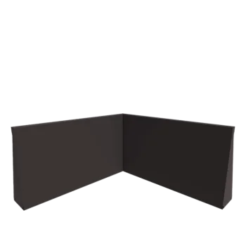 Подпорна стена от стомана - Вътрешен ъгъл - 100 x 100 x 60 cm - RAL7016 матов (антрацитено сиво)