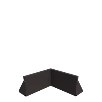Подпорна стена от стомана - Вътрешен ъгъл - 50 x 50 x 30 cm - RAL7016 матов (антрацитено сиво)