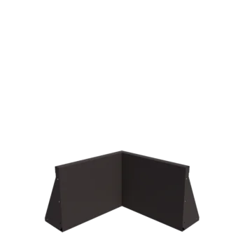 Подпорна стена от стомана - Вътрешен ъгъл - 50 x 50 x 40 cm - друг RAL цвят