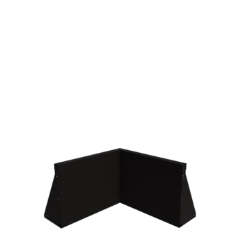 Подпорна стена от стомана - Вътрешен ъгъл - 50 x 50 x 40 cm - RAL9005 матов (черен)