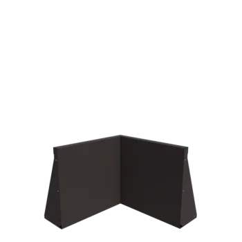 Подпорна стена от стомана - Вътрешен ъгъл - 50 x 50 x 50 cm - друг RAL цвят