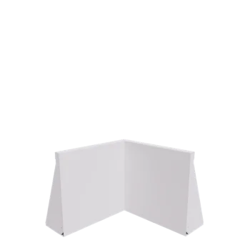 Подпорна стена от стомана - Вътрешен ъгъл - 50 x 50 x 50 cm - RAL9010 матов (бял)