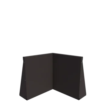 Подпорна стена от стомана - Вътрешен ъгъл - 50 x 50 x 60 cm - RAL7016 матов (антрацитено сиво)