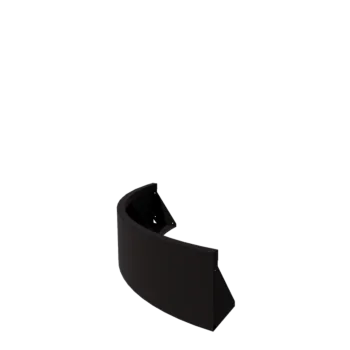 Подпорна стена от стомана - Външна извивка - 100 x 100 x 30 cm - RAL9005 матов (черен)