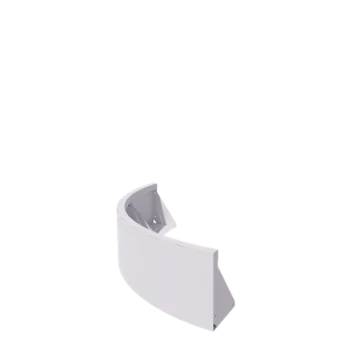 Подпорна стена от стомана - Външна извивка - 100 x 100 x 30 cm - RAL9010 матов (бял)