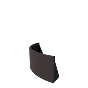 Подпорна стена от стомана - Външна извивка - 100 x 100 x 40 cm - RAL7016 матовt (антрацитено сиво)