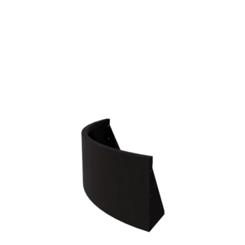 Подпорна стена от стомана - Външна извивка - 100 x 100 x 40 cm - RAL9005 матов (черен)
