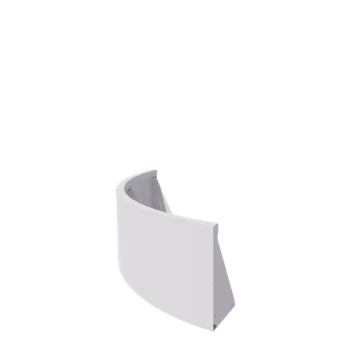 Подпорна стена от стомана - Външна извивка - 100 x 100 x 40 cm - RAL9010 матов (бял)