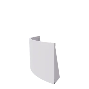 Подпорна стена от стомана - Външна извивка - 100 x 100 x 60 cm - RAL9010 матов (бял)