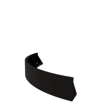 Подпорна стена от стомана - Външна извивка - 150 x 150 x 30 cm - RAL9005 матов (черен)