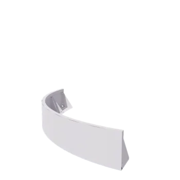 Подпорна стена от стомана - Външна извивка - 150 x 150 x 30 cm - RAL9010 матов (бял)