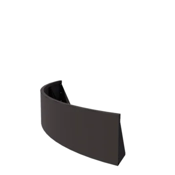 Подпорна стена от стомана - Външна извивка - 150 x 150 x 40 cm - RAL7016 матов (антрацитено сиво)